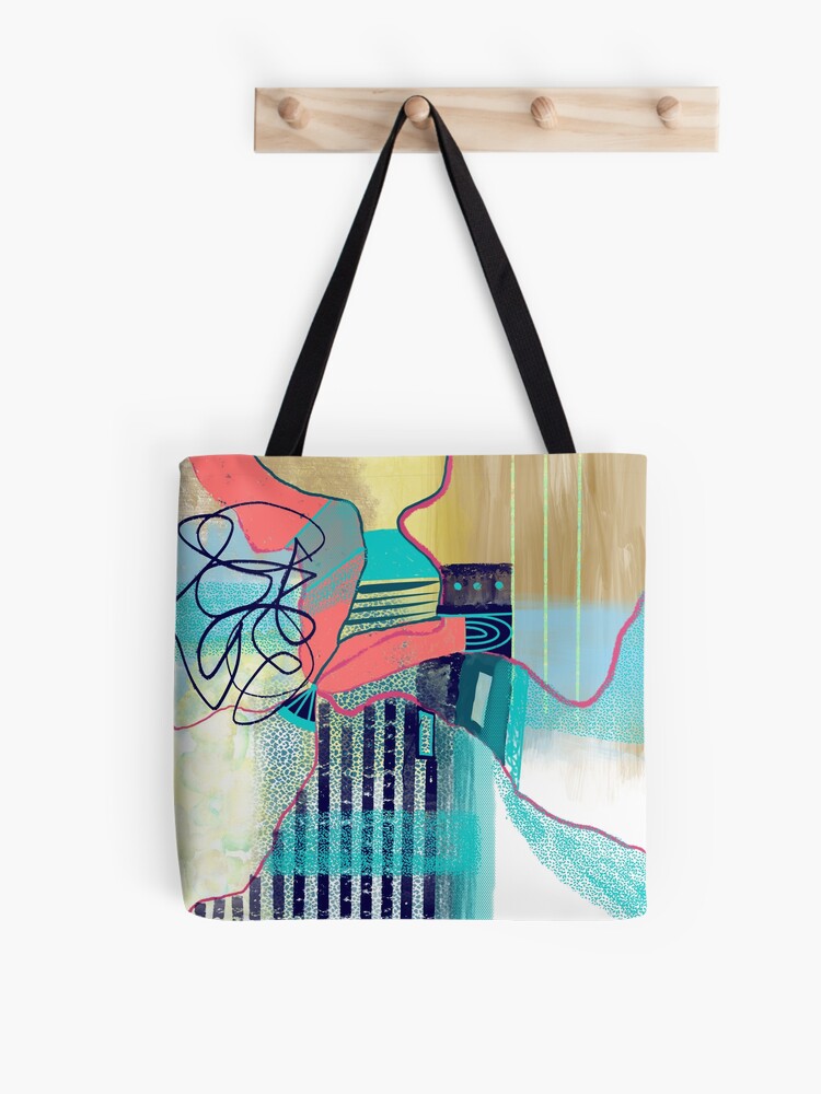 cute abstract art tote